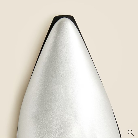 NIB! J. Crew Stevie ankle boots in metallic leather - Color: Metallic Silver - Picture 3 of 13